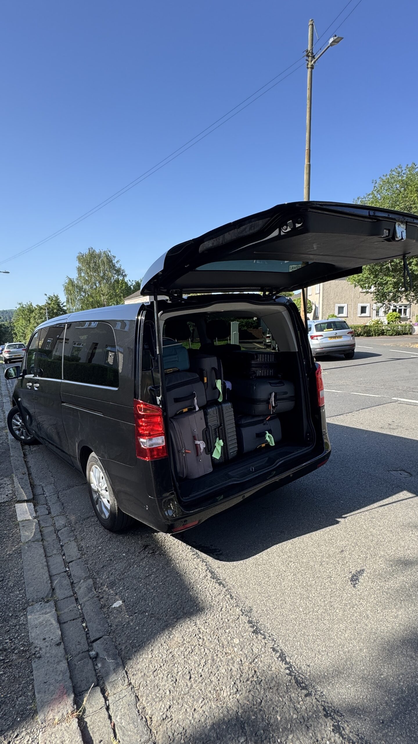 Luggage space inside an 8-seater